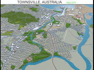 townsville city australia 30km 3D Model