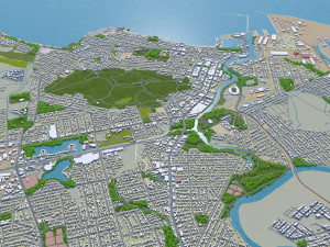 townsville city australia 30km 3D Model