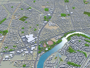 townsville city australia 30km 3D Model