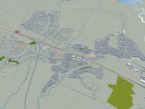 townsville city australia 30km 3D Model