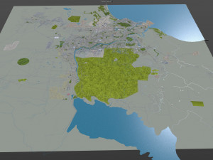 townsville city australia 30km 3D Model