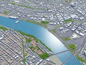 trenton city new jersey usa 20km 3D Model