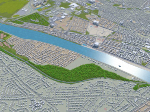 trenton city new jersey usa 20km 3D Model