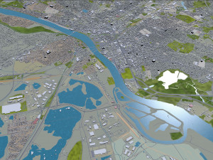 trenton city new jersey usa 20km 3D Model