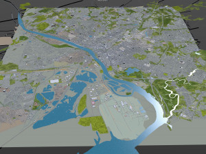 trenton city new jersey usa 20km 3D Model