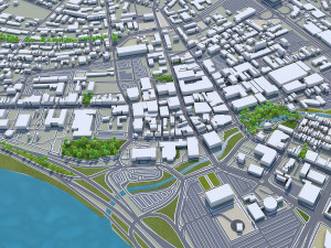 trenton city new jersey usa 20km 3D Model