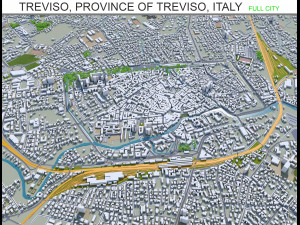 treviso province of treviso city italy 20km 3D Model
