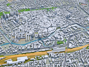 treviso province of treviso city italy 20km 3D Model