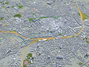 treviso province of treviso city italy 20km 3D Model