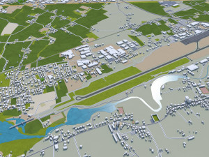 treviso province of treviso city italy 20km 3D Model