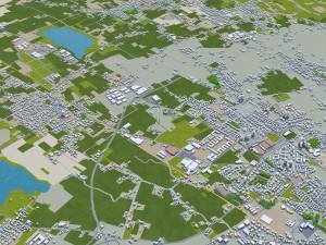 treviso province of treviso city italy 20km 3D Model