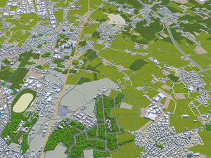 treviso province of treviso city italy 20km 3D Model