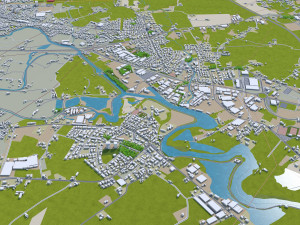 treviso province of treviso city italy 20km 3D Model