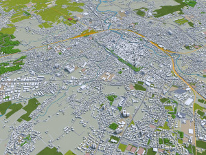 treviso province of treviso city italy 20km 3D Model