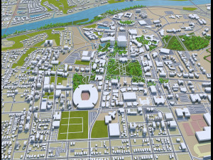 tuscaloosa city alabama usa 50km Modello 3D