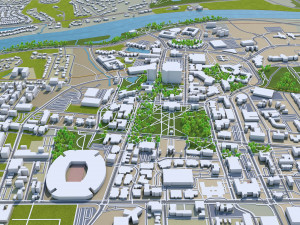 tuscaloosa city alabama usa 50km Modello 3D
