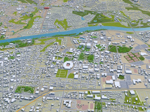 tuscaloosa city alabama usa 50km Modello 3D
