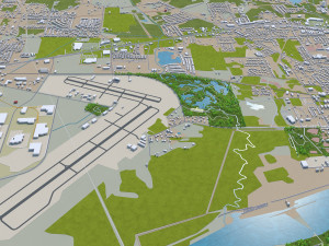 tuscaloosa city alabama usa 50km Modello 3D