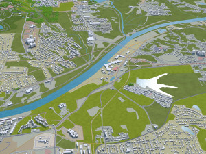 tuscaloosa city alabama usa 50km Modello 3D