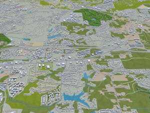 tuscaloosa city alabama usa 50km Modello 3D
