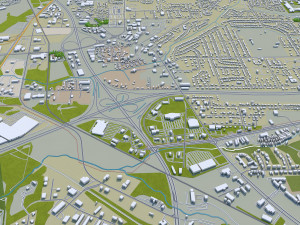 tuscaloosa city alabama usa 50km Modello 3D