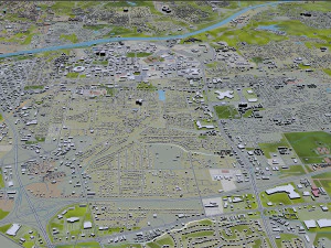 タスカルーサ市 アラバマ州 米国 50km 3Dモデル