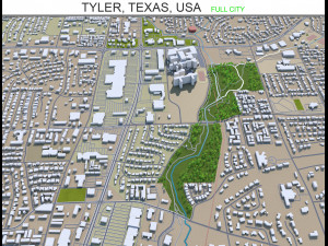 tyler city texas usa 35km 3D Model
