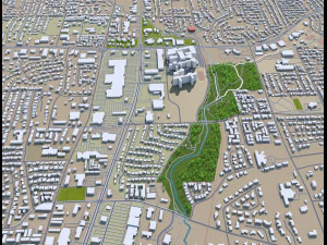 tyler city texas usa 35km 3D Model