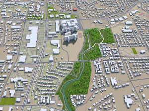 tyler city texas usa 35km 3D Model