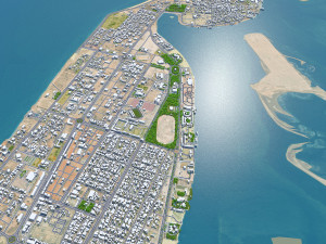 Umm al quwain city uae 20km 3D Model