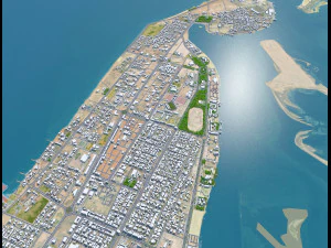 Umm al quwain city uae 20km 3D Model