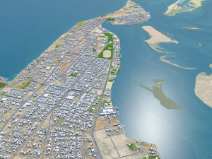 Umm al quwain city uae 20km Modelo 3D