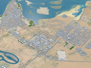 Umm al quwain city uae 20km Modelo 3D