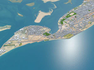 Umm al quwain city uae 20km 3D Model