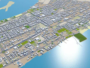 Umm al quwain city uae 20km 3D Model