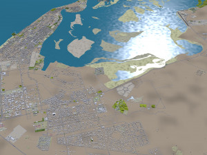 Umm al quwain city uae 20km Modelo 3D