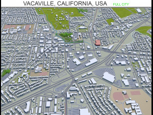 vacaville city california usa 25km 3D Model