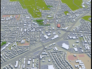 vacaville city california usa 25km 3D Model