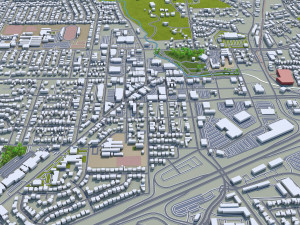 vacaville city california usa 25km 3D Model