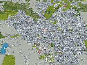 vacaville city california usa 25km 3D Model