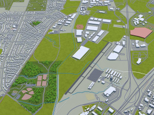 vacaville city california usa 25km 3D Model