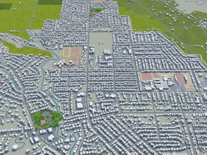 vacaville city california usa 25km 3D Model