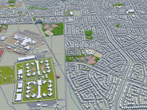 vacaville city california usa 25km 3D Model