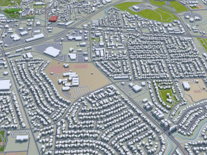 vacaville city california usa 25km 3D Model