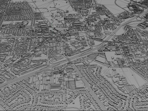 vacaville city california usa 25km 3D Model