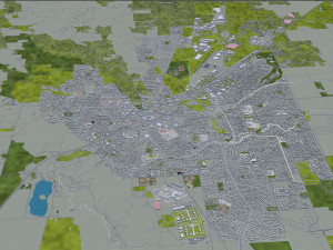 vacaville city california usa 25km 3D Model