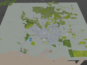 vacaville city california usa 25km 3D Model