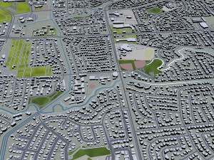 vacaville city california usa 25km 3D Model
