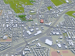 vacaville city california usa 25km 3D Model