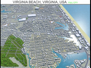virginia beach city virginia usa 60km 3D Model